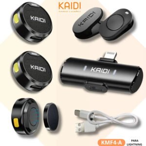 Lapela Microfone Profissional Sem Fio Imã Duplo Anti Ruido Cor Lightning