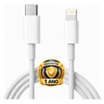 Cabo Carregador Compativel Com iPhone 6 7 8 X Xr Xs 11 12 13 14 Pro Max Turbo Tipo C Branco