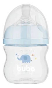 Mamadeira Easy Flow Anticólica +0 Meses 120ml – Buba Cor Elefante Azul Nuvem