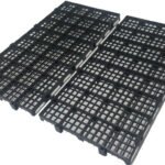 10 Pcs Pallet Estrado Plásticos Preto 25x50x2,5cm Piso Palete Plástico Modular Marwell