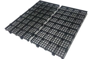 10 Pcs Pallet Estrado Plásticos Preto 25x50x2,5cm Piso Palete Plástico Modular Marwell