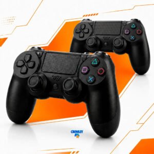 Kit 2 Controles Para Ps4 Sem Fio Bluetooth Videogame Tv Smart Pc Gamer Celular Dual Shock Joystick Manete – Crowley