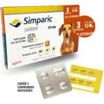 Zoetis Simparic 20mg Antipulgas 3 Comprimidos Para Cães 5-10kg Pulgas e Sarnas