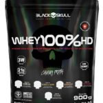 Whey 100% Hd Refil Black Skull 900g Wpc Wpi E Wph Sabor Baunilha