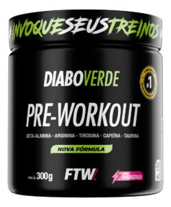 Pré Treino Pre Workout DIABO VERDE Pote 300g Sabor Energético-FTW