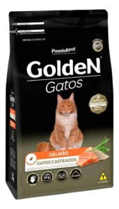 Ração Golden Gatos Adultos Castrados Sabor Salmão 3kg