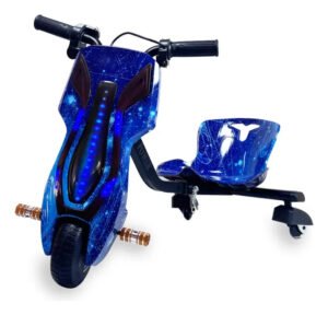 Triciclo Elétrico Drift Infantil 36v 250w Motor Brushless Bluetooth Luz Led Com Capacete E Joelheira Presente Para Menino E Menina