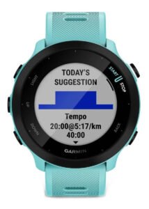 Smartwatch Garmin Forerunner Forerunner 55 tela de 1.04″ com pulseira de silicone – cor aqua