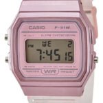 Relógio Pulseira Casio Collection F91WS-4D Rosa