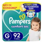 Fralda Pampers Confort Sec Tamanho G, 92 Un
