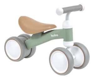 Bicicleta De Equilíbrio 4 Rodas Buba Retro Sem Pedal Verde