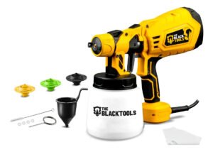 Pistola De Pintura E Pulverizadora Elétrica Portátil Hvlp 1.250l C/5 Bicos E Acessórios 600w Tpp150 The Black Tools
