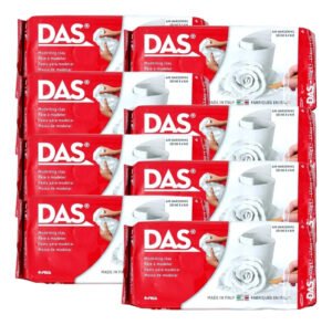 4 kg branco Das Das Pasta 500g C/u modelado em cerâmica fria cor branca