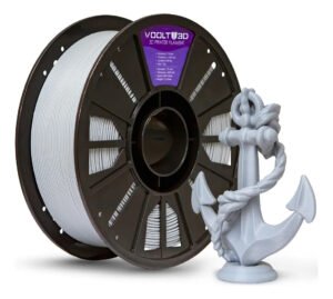 Filamento Pla 1.75mm premium alto teor de pureza 1kg cor cinza claro Voolt3D