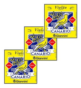 Encordoamento Violão Náilon Giannini GENW Canário Médio Kit 3