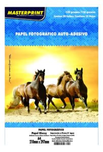 Folha Fotográfico Adesivo A4 130g 20 Folhas Masterprint Cor Branco