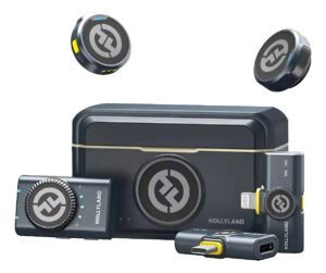 Microfone Hollyland Lark M2 Duo Combo Para Câmeras E Celular Cor Amarelo