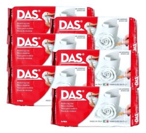 3 kg branco Das Das Pasta 500g C/u modelado em cerâmica fria, cor branca