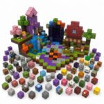 Kit 200 Blocos Magnéticos Peças Para Montar Menino E Menina Construção Imã Brinquedo Educativo Empilhamento Cubo Infantil Adidi Dê