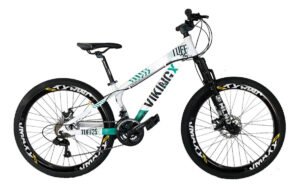 Bicicleta mountain bike VikingX Tuff 25 R26 tamanho do Quadro 13″ – branco/verde