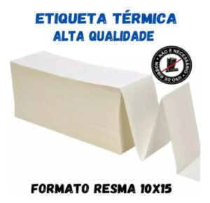 4000 Etiqueta 10×15 Para Impressora Térmica C/ Serrilha Resm Cor Branco Gigantes do Bazar