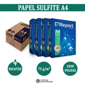 Papel Sulfite Report 75g Premium Com 2000 Folhas – 4 Pacotes