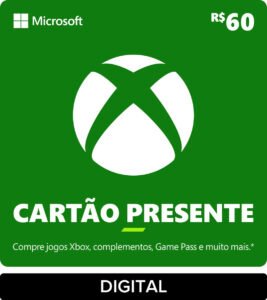 Xbox Cartão Presente R$ 60 Gift card (Digital)