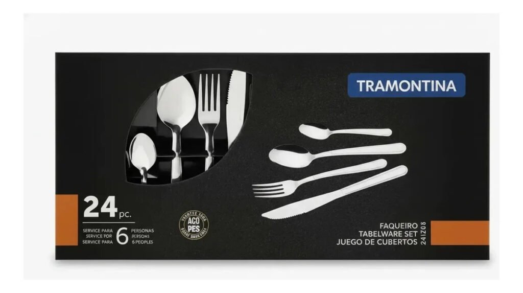 Faqueiro inox Tramontina para equipar a cozinha