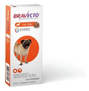 Bravecto Antipulgas e Carrapatos Para Cães De 4,5 A 10 Kg