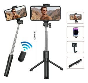 Bastão Tripé Pau Selfie Bluetooth 100cm, Controle, Tripé Bastão De Selfie Extensível, Eletro Mex