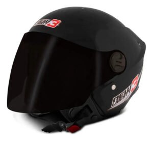 Capacete Aberto Pro Tork New Liberty Three ABS Micrométrico Viseira Simples 58cm Preto Fosco
