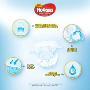 Fraldas Huggies Rápida absorção M x 32 unidades