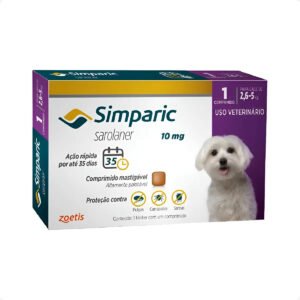Simparic 10 Mg Antipulgas E Carrapatos 2,6 A 5,0 Kg 1 Uni