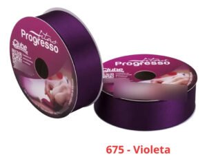 Fita Cetim Nº 9 38 Mm 50 Metros Progresso Varias Cores Cor 675 – Violeta