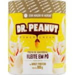 Pasta de Amendoim Dr. Peanut 600g Sabor Leite em Pó com Whey Protein