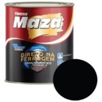 Tinta Esmalte Sint. Maza Direto Na Ferrugem 900ml Cor Preto Brilhante