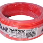 Fio Elétrico Cabo Flexível 2,5mm Rolo 100 Metros. Cobertura Vermelho