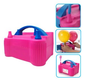 Inflador Elétrico Duplo Balão Bexiga Compressor Ar Bomba