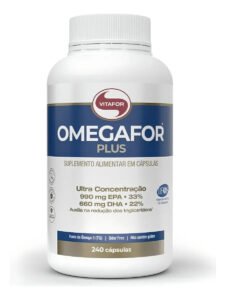 Ômega 3 Omegafor Plus Vitafor 240 Cápsulas Óleo de Peixe Sem Sabor