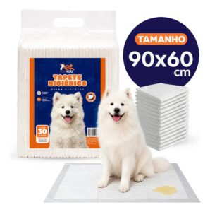 Tapete Higiênico Pet 30 Unidades 90×60 Descartável Cão Gato