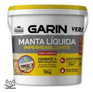 Manta Líquida Impermeabilizante Garin Vedag 12kg Cinza p/ Concreto e Telhados