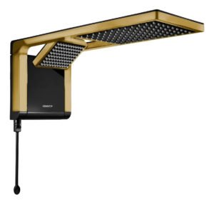 Chuveiro Lorenzetti Acqua Ultra Duo Preto Matte Gold Fosco 5500w 127v