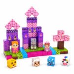Kit 80 Blocos Magnéticos Menina Peças Para Montar Construção Imã Brinquedo Educativo Empilhamento Cubo Infantil Adidi Dêda