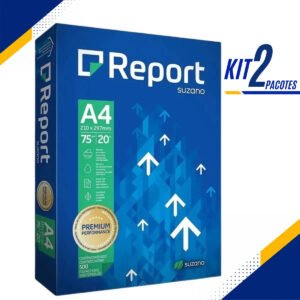 Kit Com 2 Pacotes De Papel Sulfite A4 Report Com 500 Folhas 75g Branco