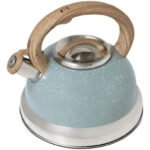 Chaleira Apito Inox Alça Tampa Fundo Indução Fogão 2,7l Cor Verde