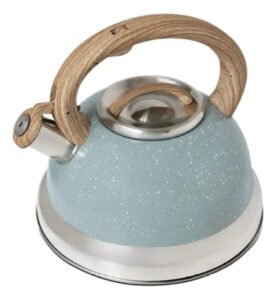 Chaleira Apito Inox Alça Tampa Fundo Indução Fogão 2,7l Cor Verde