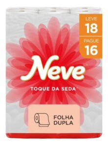 Papel Higiênico Neve Toque Da Seda Folha Dupla 30 M De 18 Un