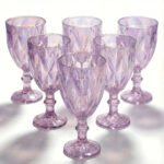 Jogo 6 Taças Vidro Diamond Transparente Furta Cor Bico De Jaca 330ml