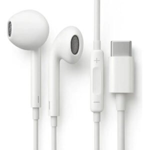 Fones De Ouvido Usb-c Tipo C Com Microfone Integrado Som Estéreo Alta Qualidade Controle De Chamadas Compatível Com iPhone 15 16 17 Android Samsung Xiaomi Motorola Conexão Direta Premium Eletric Teck