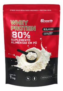 Whey Protein Concentrado 1kg Growth Supplements – Leite em Pó